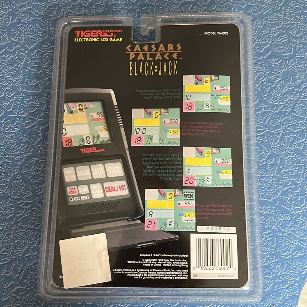 LOT 3 Vintage 1994 Tiger Electronics Games Sudoku Caesar Palace Black Ja… - Picture 5 of 9